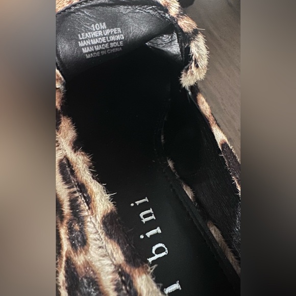 Gianni Bini Oxford Maxxwelle Cow Hide Leopard Print Loafer Heels 10 - Picture 8 of 9